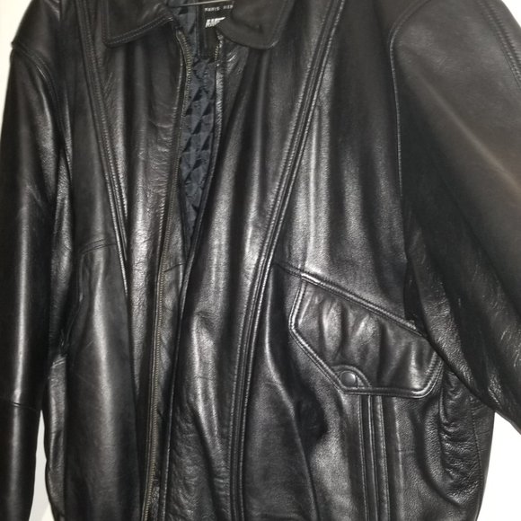 Genuine Leather Jacket Lined vtg American Born Black Leather Coat with Lining - Picture 12 of 16